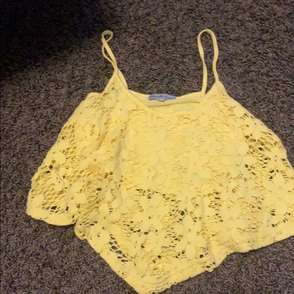 Charlotte Russe yellow crop top